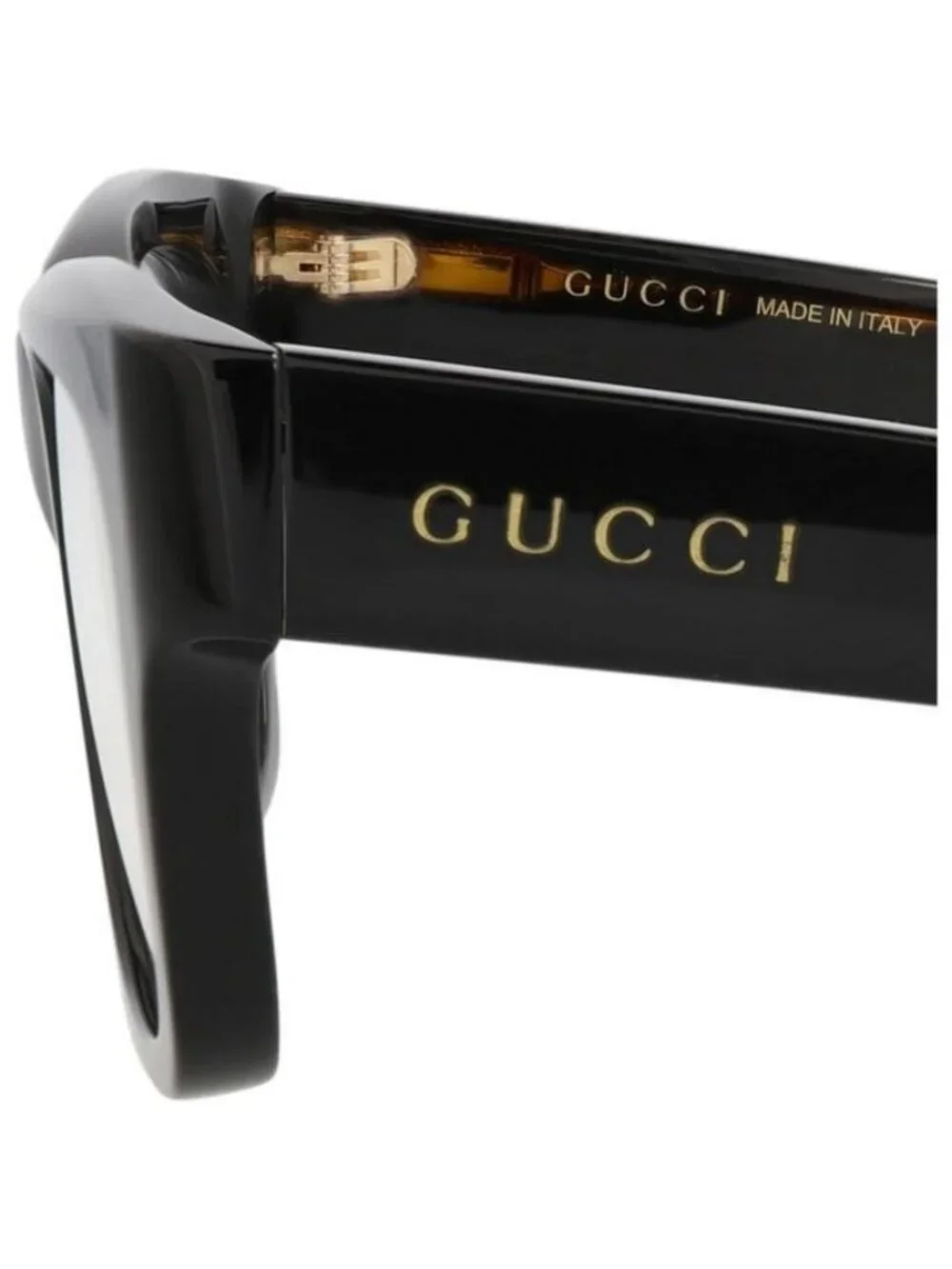 New Gucci Mens Square/Rectangle Black Havana Transparent Fashion Designer Eyegla